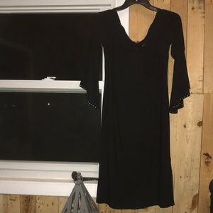 Off the shoulder 3/4 bell sleeve evening dress